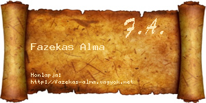 Fazekas Alma névjegykártya